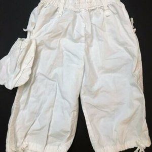 ELIANE ET LENA Girls' Paris Boutique White Capri Pants ~ Sz 4